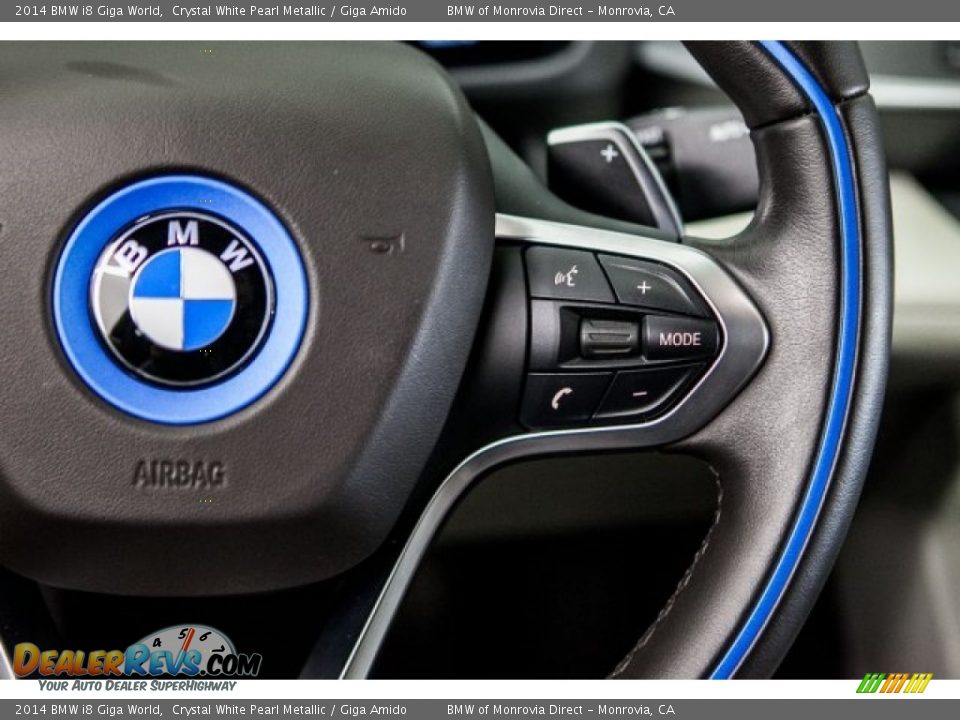 2014 BMW i8 Giga World Crystal White Pearl Metallic / Giga Amido Photo #18