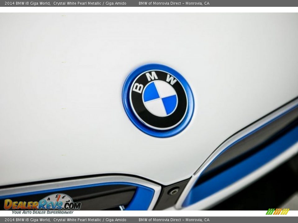 2014 BMW i8 Giga World Crystal White Pearl Metallic / Giga Amido Photo #28