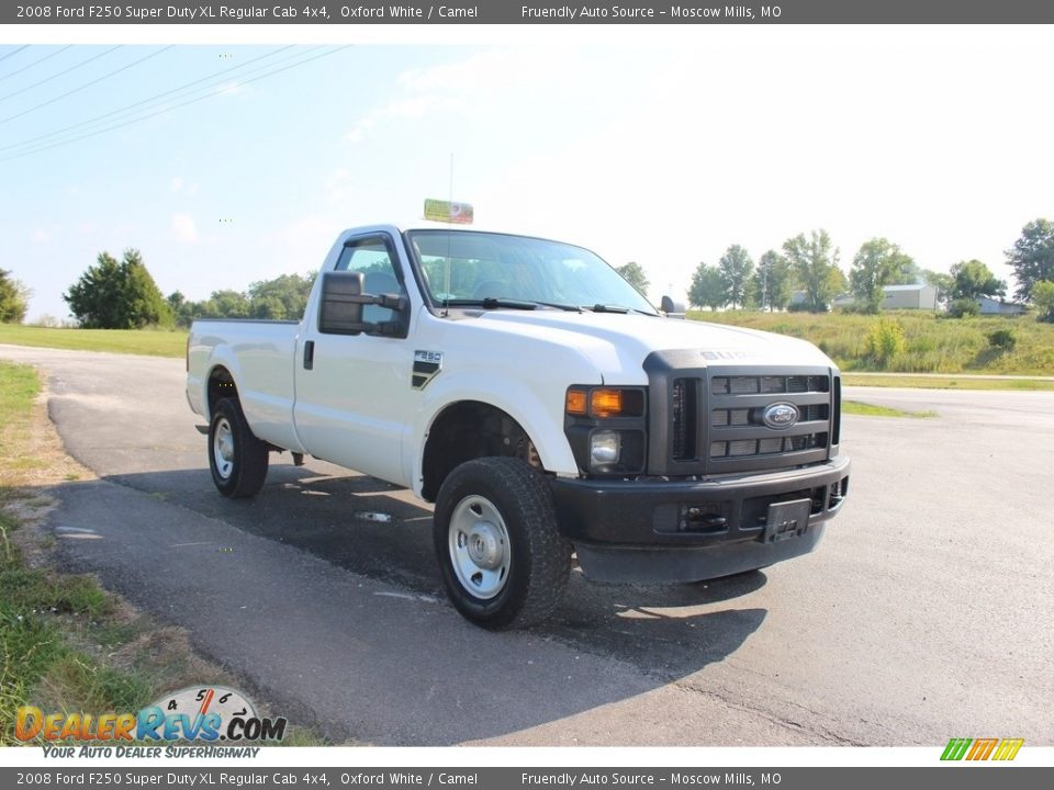 2008 Ford F250 Super Duty XL Regular Cab 4x4 Oxford White / Camel Photo #7