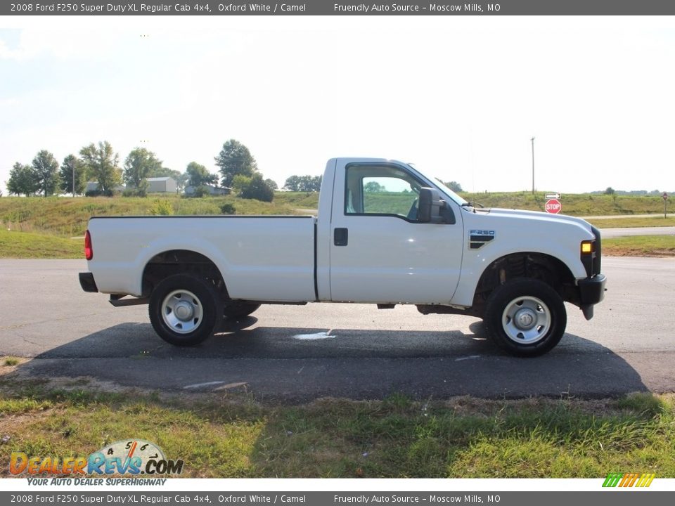 2008 Ford F250 Super Duty XL Regular Cab 4x4 Oxford White / Camel Photo #8