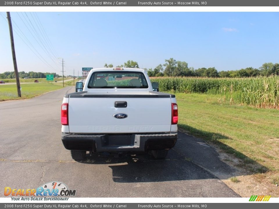 2008 Ford F250 Super Duty XL Regular Cab 4x4 Oxford White / Camel Photo #12