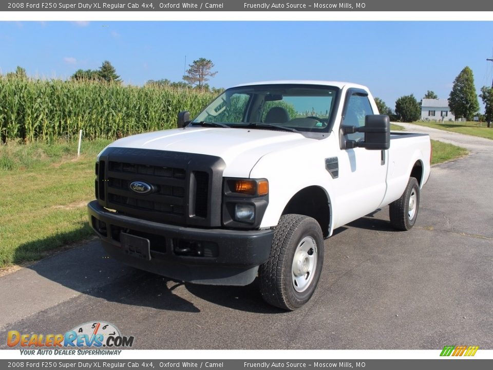 2008 Ford F250 Super Duty XL Regular Cab 4x4 Oxford White / Camel Photo #16