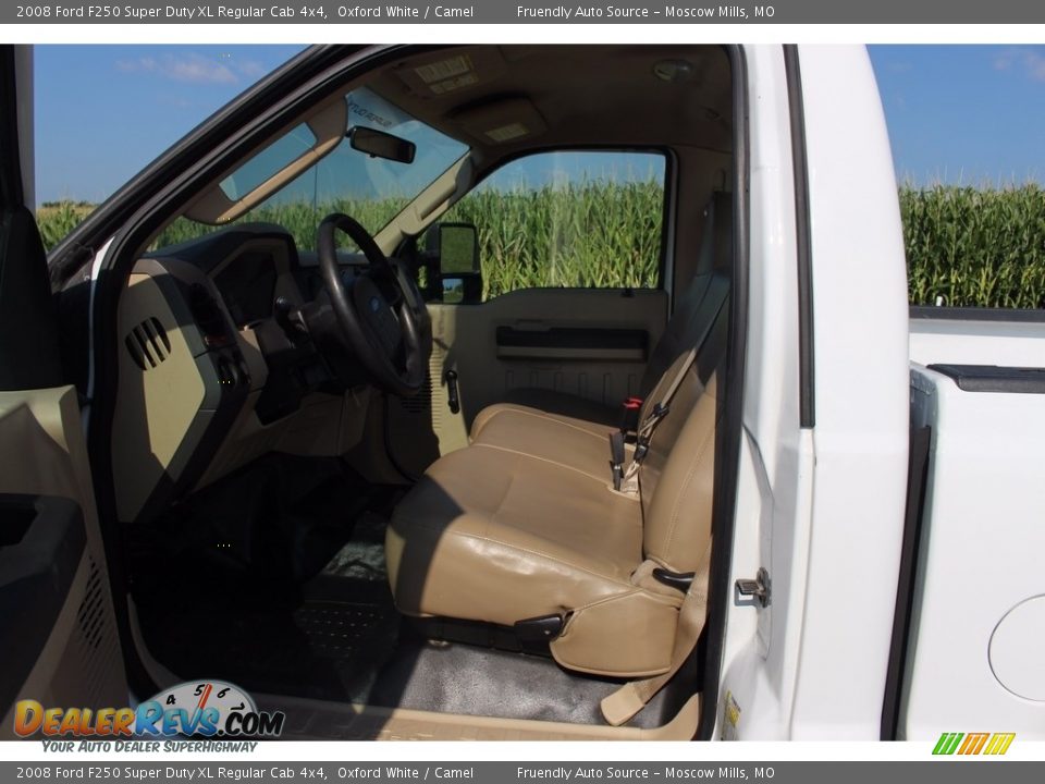 2008 Ford F250 Super Duty XL Regular Cab 4x4 Oxford White / Camel Photo #17