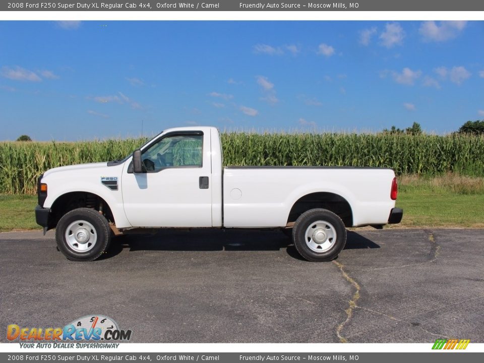 2008 Ford F250 Super Duty XL Regular Cab 4x4 Oxford White / Camel Photo #28