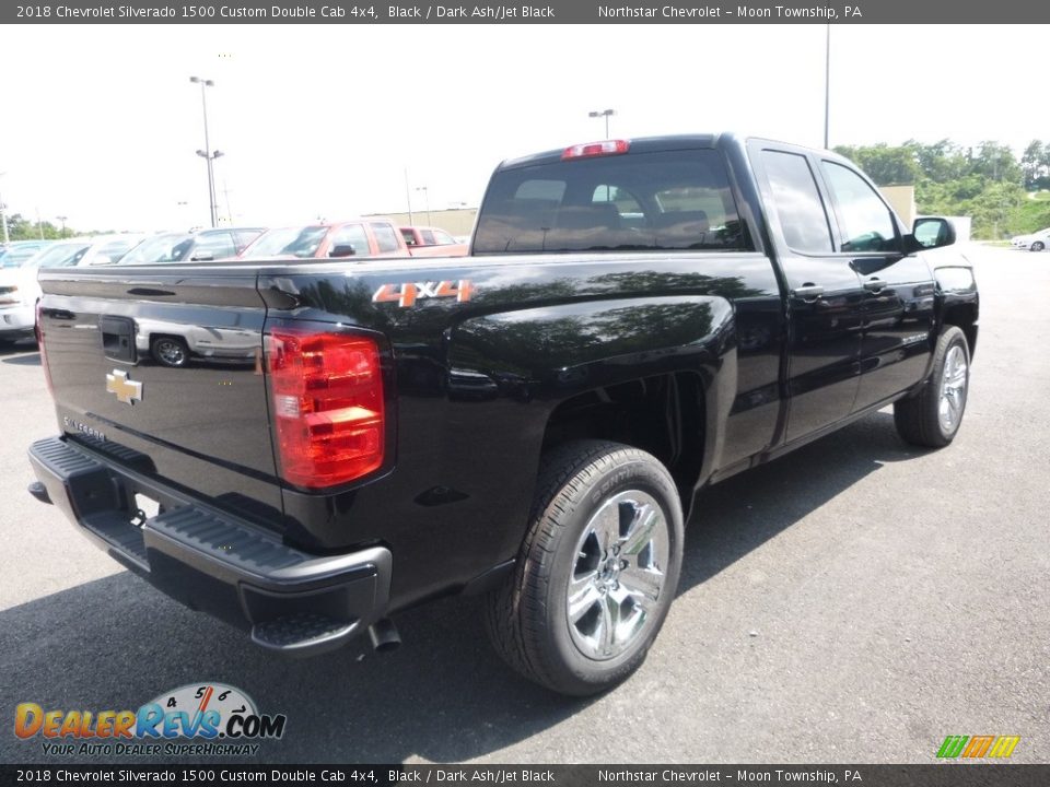 2018 Chevrolet Silverado 1500 Custom Double Cab 4x4 Black / Dark Ash/Jet Black Photo #5