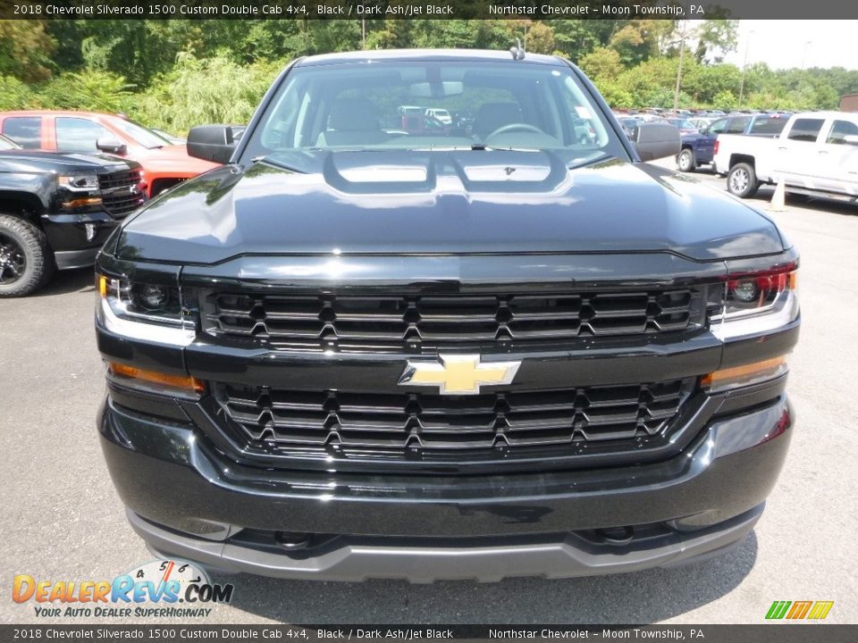 2018 Chevrolet Silverado 1500 Custom Double Cab 4x4 Black / Dark Ash/Jet Black Photo #8