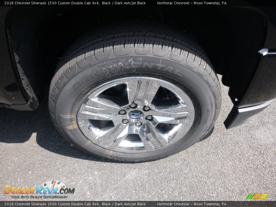 2018 Chevrolet Silverado 1500 Custom Double Cab 4x4 Black / Dark Ash/Jet Black Photo #9