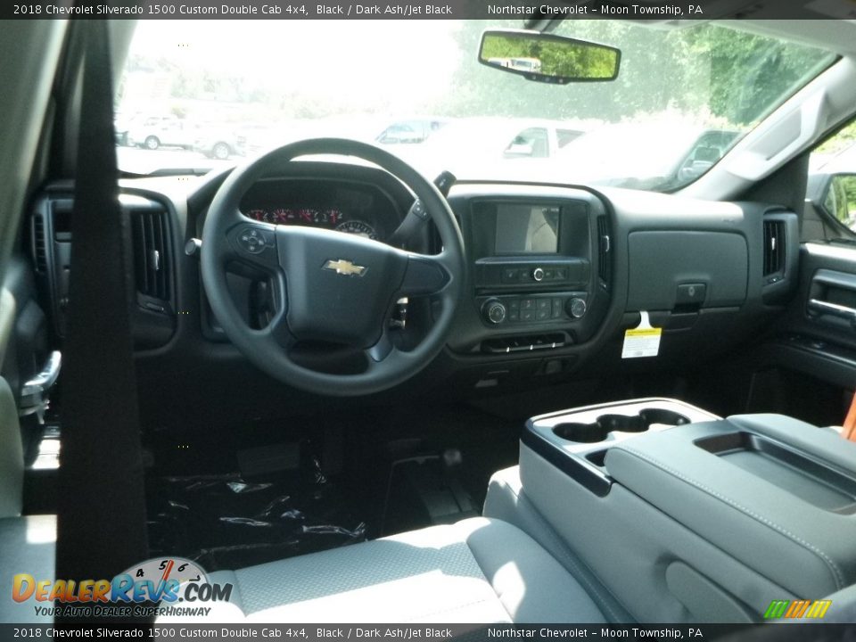 Dark Ash/Jet Black Interior - 2018 Chevrolet Silverado 1500 Custom Double Cab 4x4 Photo #15