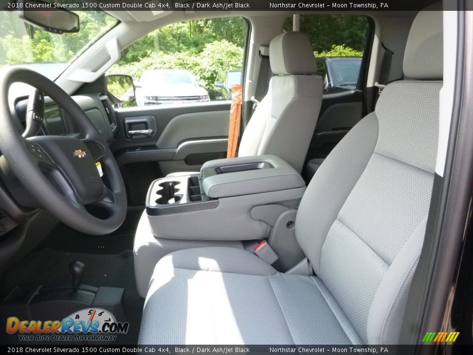 2018 Chevrolet Silverado 1500 Custom Double Cab 4x4 Black / Dark Ash/Jet Black Photo #17