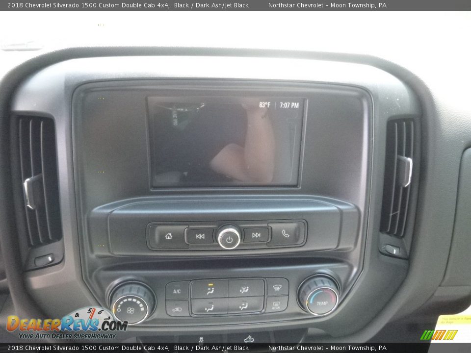2018 Chevrolet Silverado 1500 Custom Double Cab 4x4 Black / Dark Ash/Jet Black Photo #19