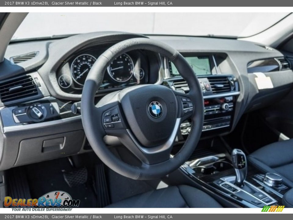 2017 BMW X3 sDrive28i Glacier Silver Metallic / Black Photo #5