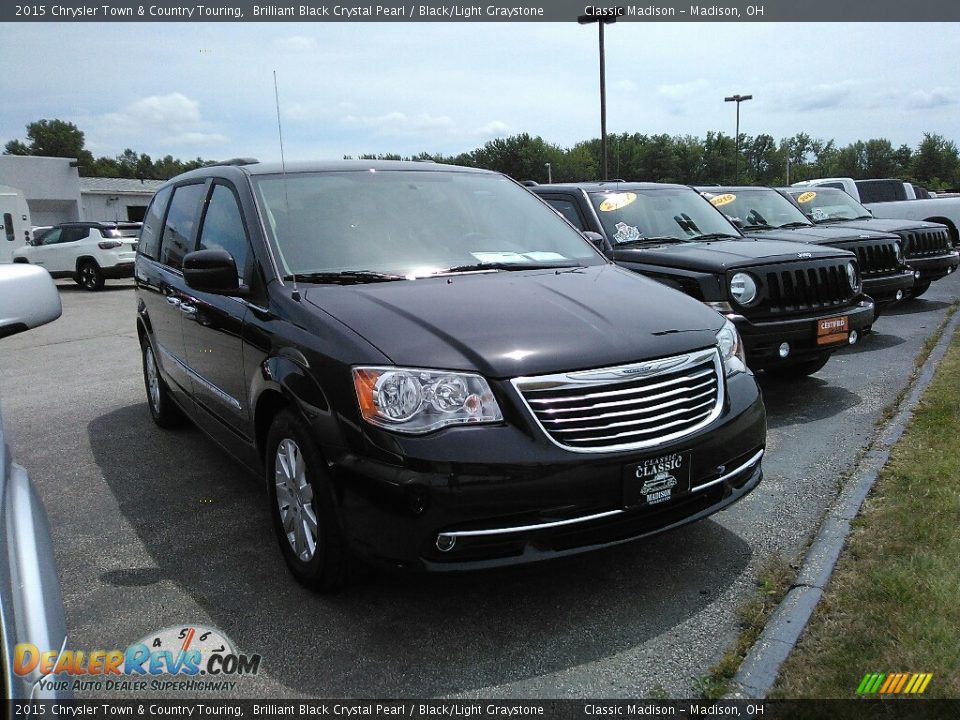 2015 Chrysler Town & Country Touring Brilliant Black Crystal Pearl / Black/Light Graystone Photo #3
