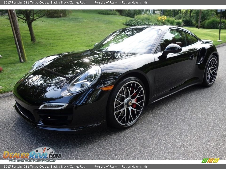 2015 Porsche 911 Turbo Coupe Black / Black/Garnet Red Photo #1