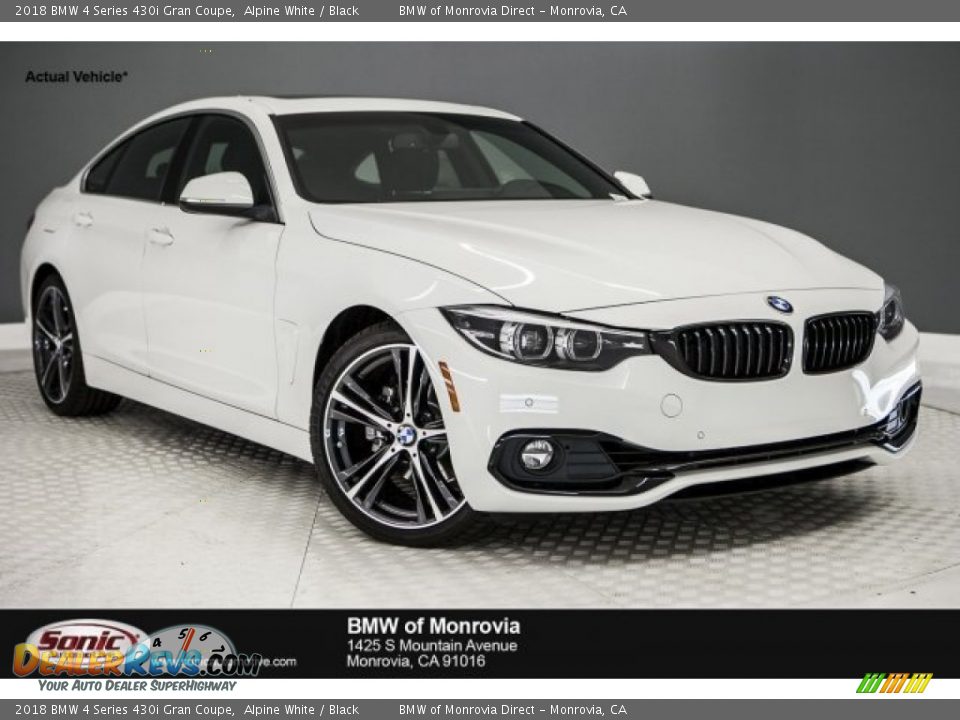 2018 BMW 4 Series 430i Gran Coupe Alpine White / Black Photo #1