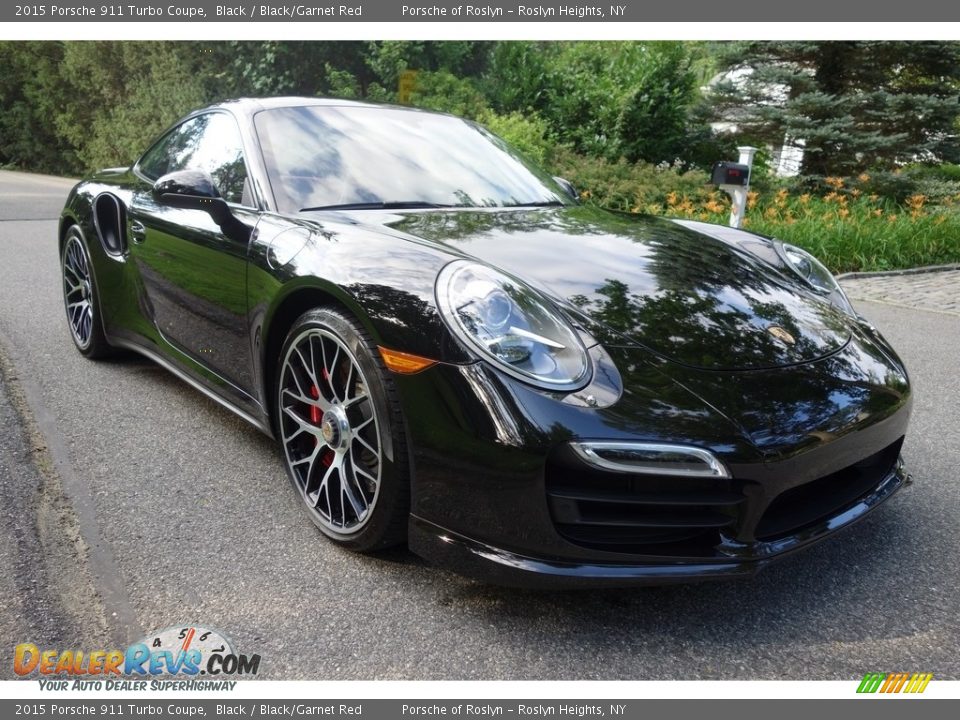 2015 Porsche 911 Turbo Coupe Black / Black/Garnet Red Photo #8