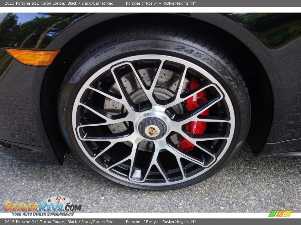 2015 Porsche 911 Turbo Coupe Black / Black/Garnet Red Photo #9