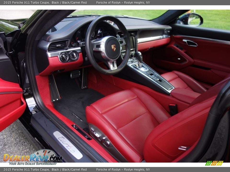 2015 Porsche 911 Turbo Coupe Black / Black/Garnet Red Photo #10