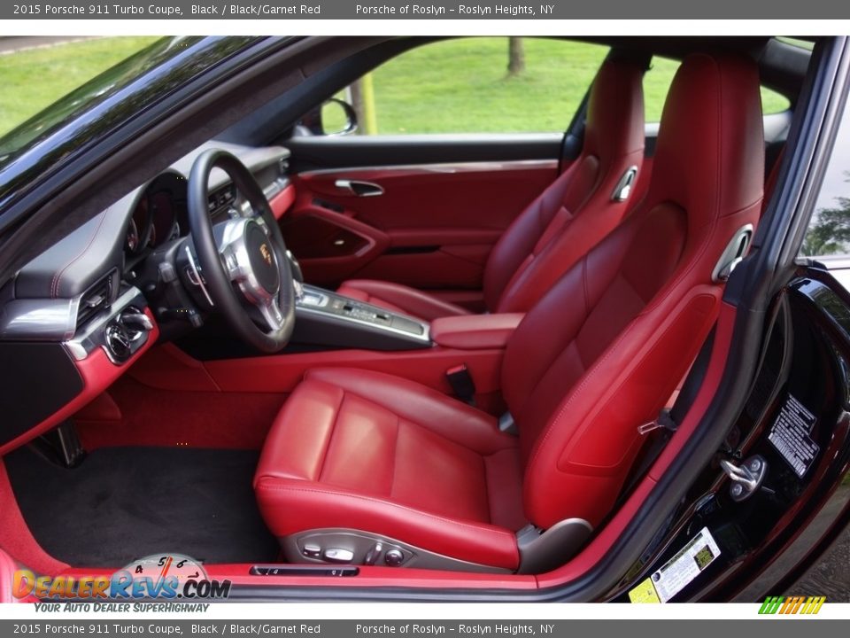 2015 Porsche 911 Turbo Coupe Black / Black/Garnet Red Photo #12