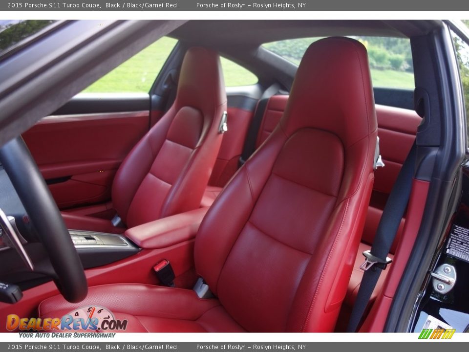 2015 Porsche 911 Turbo Coupe Black / Black/Garnet Red Photo #13