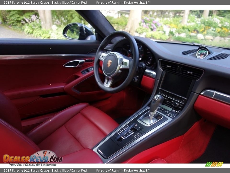 2015 Porsche 911 Turbo Coupe Black / Black/Garnet Red Photo #15