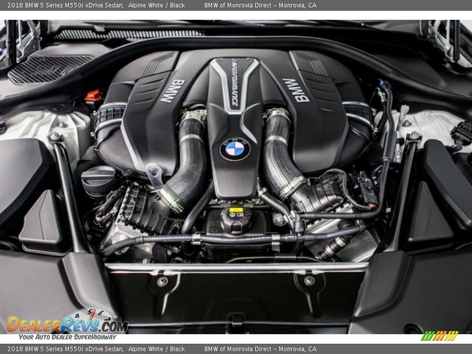 2018 BMW 5 Series M550i xDrive Sedan 4.4 Liter DI TwinPower Turbocharged DOHC 32-Valve VVT V8 Engine Photo #8