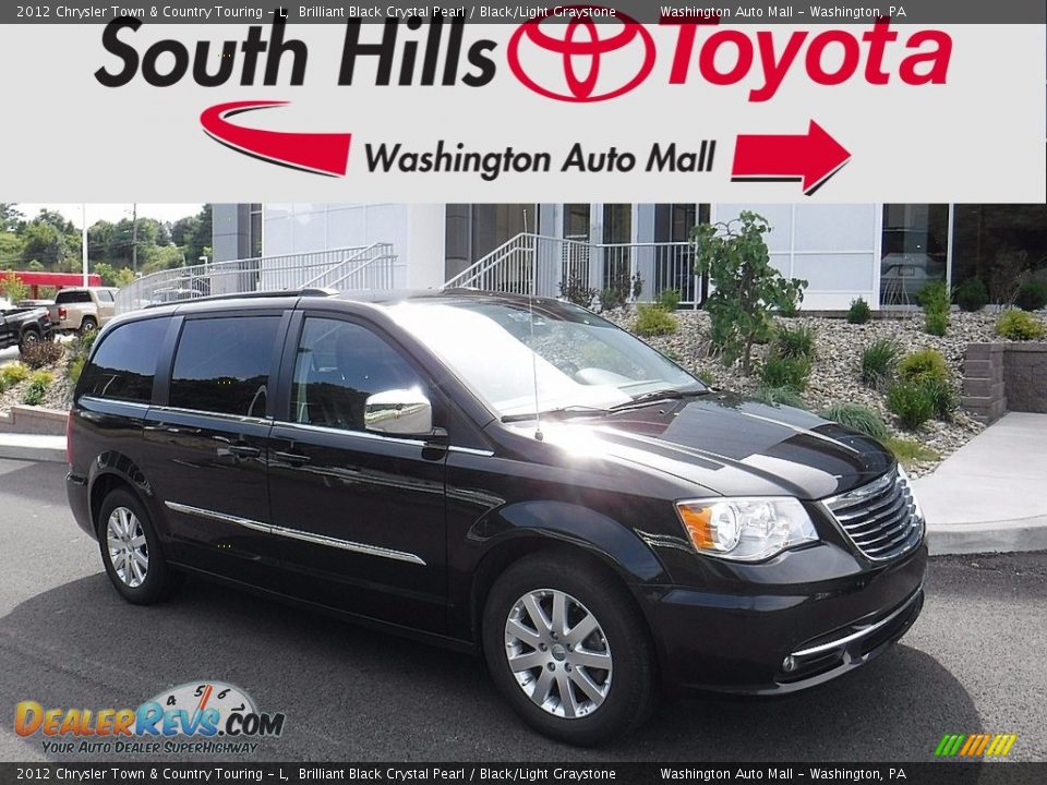 2012 Chrysler Town & Country Touring - L Brilliant Black Crystal Pearl / Black/Light Graystone Photo #1