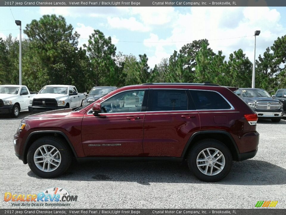 2017 Jeep Grand Cherokee Laredo Velvet Red Pearl / Black/Light Frost Beige Photo #2