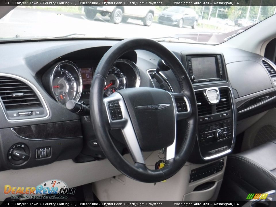 2012 Chrysler Town & Country Touring - L Brilliant Black Crystal Pearl / Black/Light Graystone Photo #11