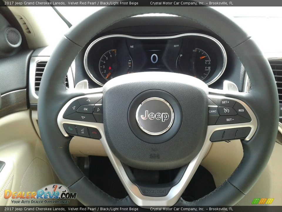 2017 Jeep Grand Cherokee Laredo Velvet Red Pearl / Black/Light Frost Beige Photo #14