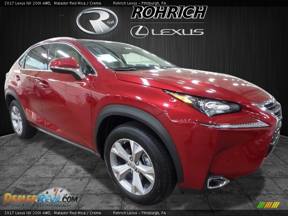 2017 Lexus NX 200t AWD Matador Red Mica / Creme Photo #1