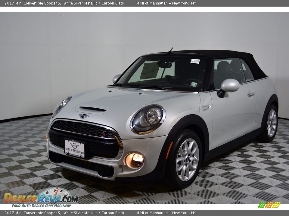 2017 Mini Convertible Cooper S White Silver Metallic / Carbon Black Photo #1