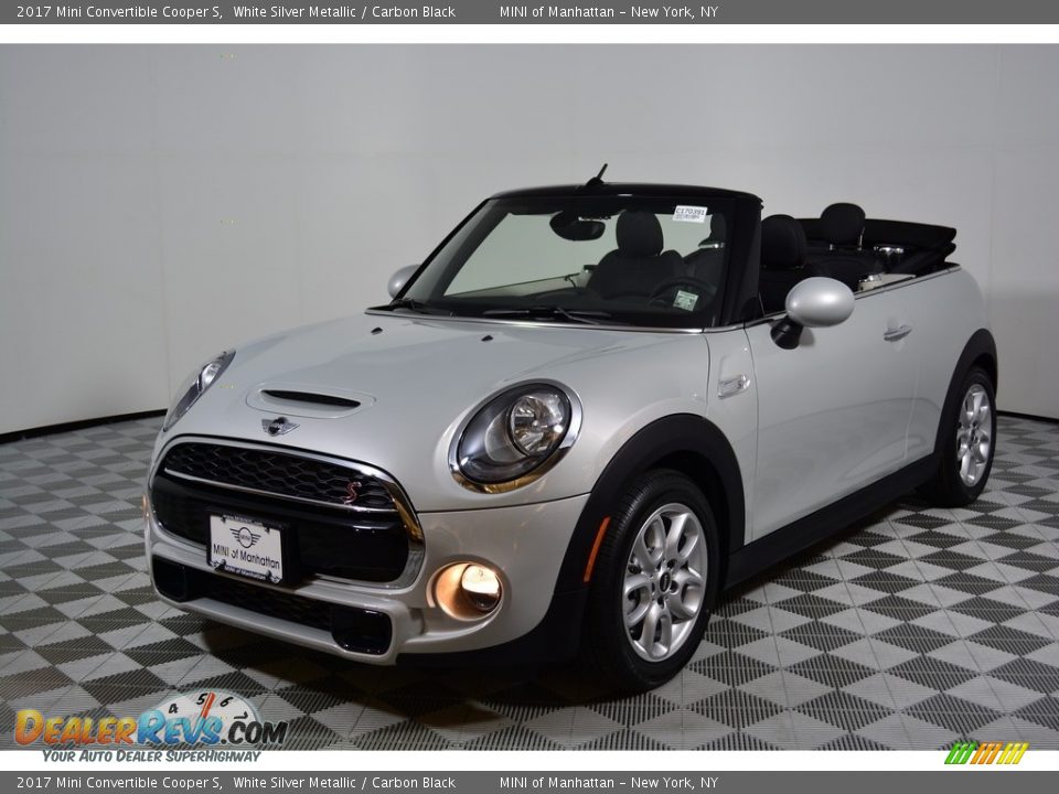 2017 Mini Convertible Cooper S White Silver Metallic / Carbon Black Photo #2