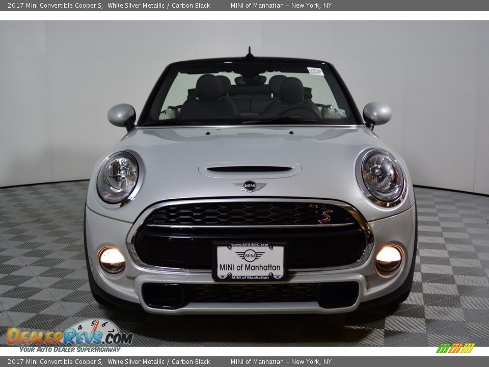 2017 Mini Convertible Cooper S White Silver Metallic / Carbon Black Photo #3
