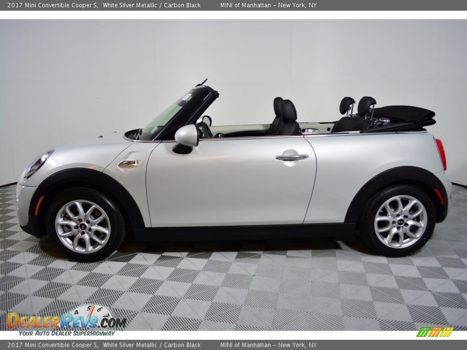 2017 Mini Convertible Cooper S White Silver Metallic / Carbon Black Photo #4