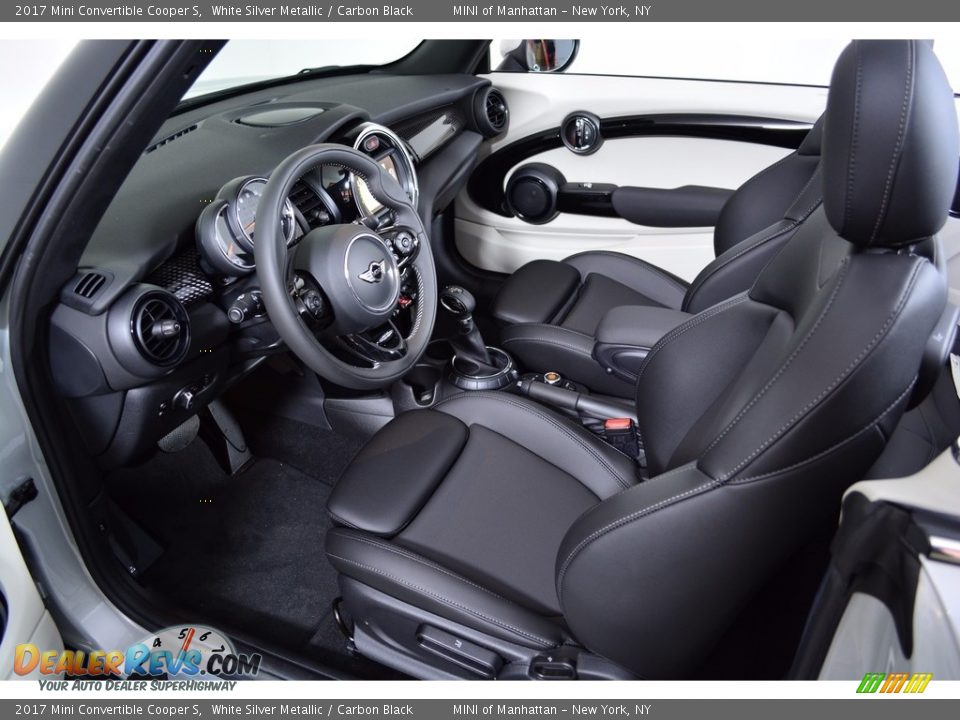 2017 Mini Convertible Cooper S White Silver Metallic / Carbon Black Photo #9