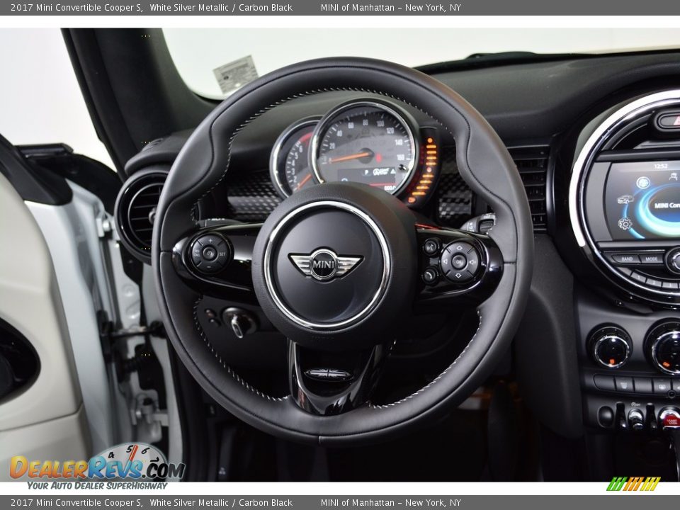 2017 Mini Convertible Cooper S White Silver Metallic / Carbon Black Photo #14
