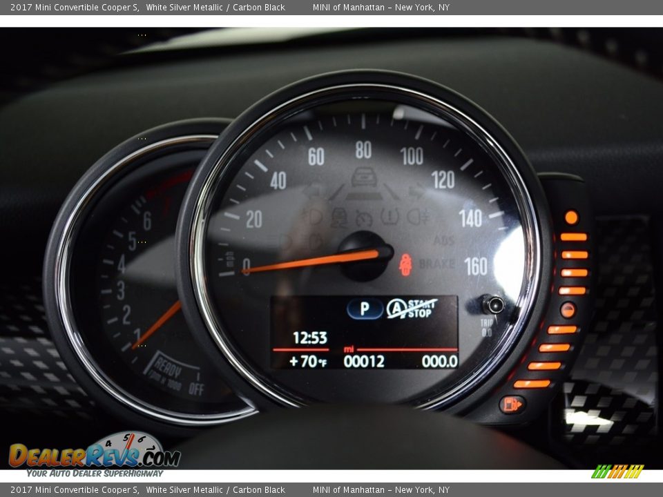 2017 Mini Convertible Cooper S White Silver Metallic / Carbon Black Photo #17