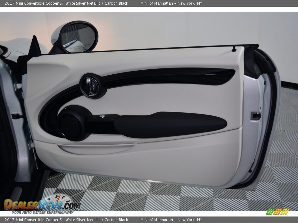 2017 Mini Convertible Cooper S White Silver Metallic / Carbon Black Photo #18