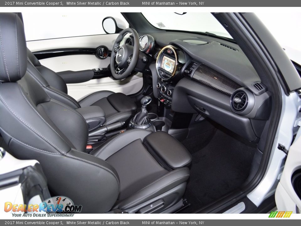 2017 Mini Convertible Cooper S White Silver Metallic / Carbon Black Photo #20
