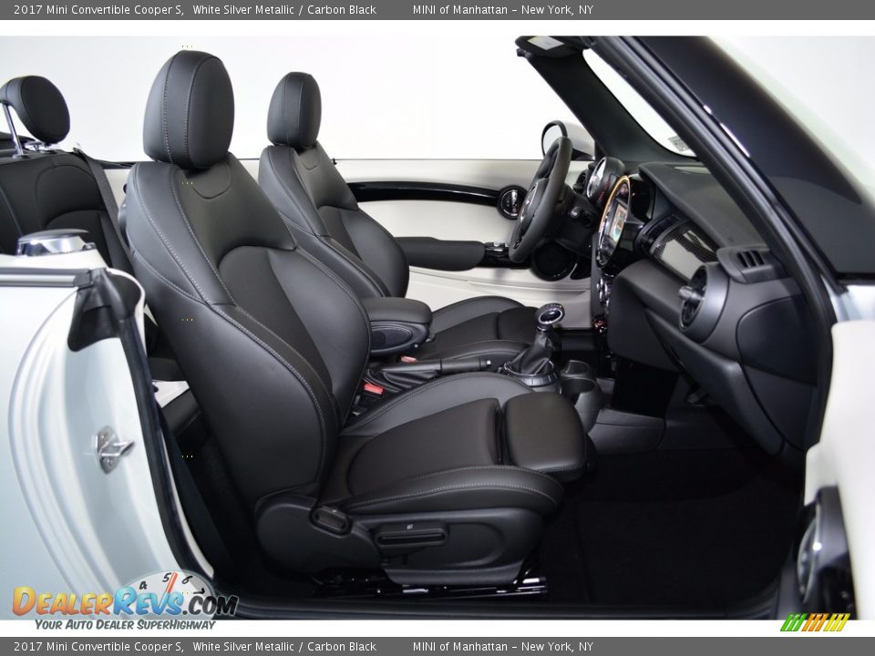2017 Mini Convertible Cooper S White Silver Metallic / Carbon Black Photo #21