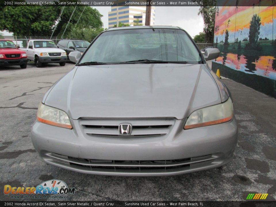 2002 Honda Accord EX Sedan Satin Silver Metallic / Quartz Gray Photo #5