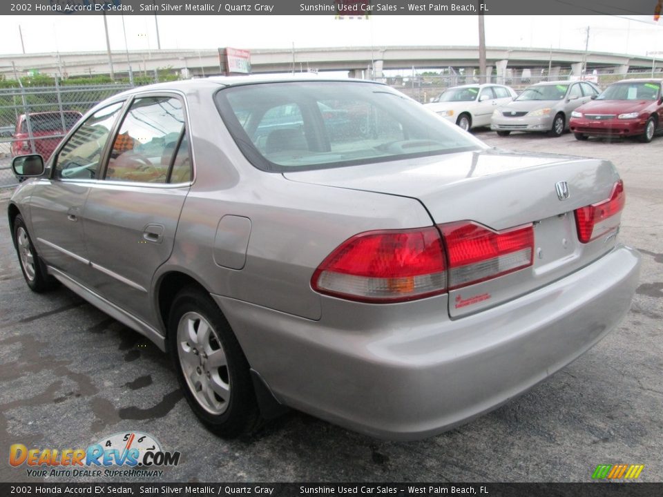 2002 Honda Accord EX Sedan Satin Silver Metallic / Quartz Gray Photo #7