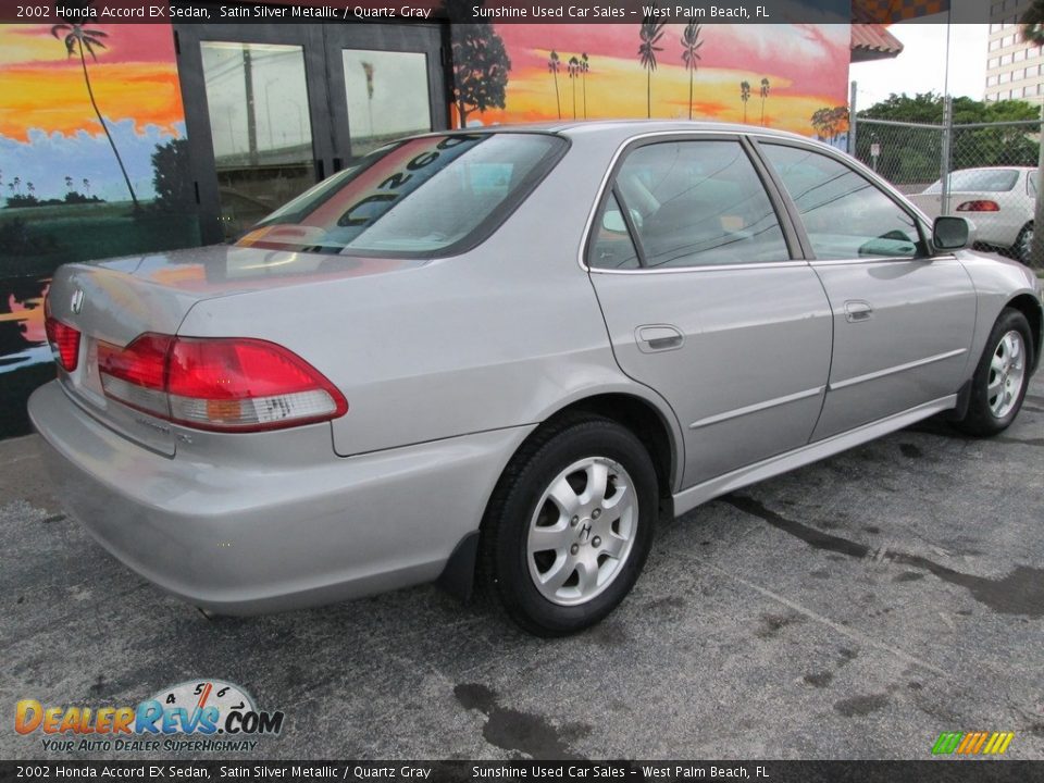 2002 Honda Accord EX Sedan Satin Silver Metallic / Quartz Gray Photo #9