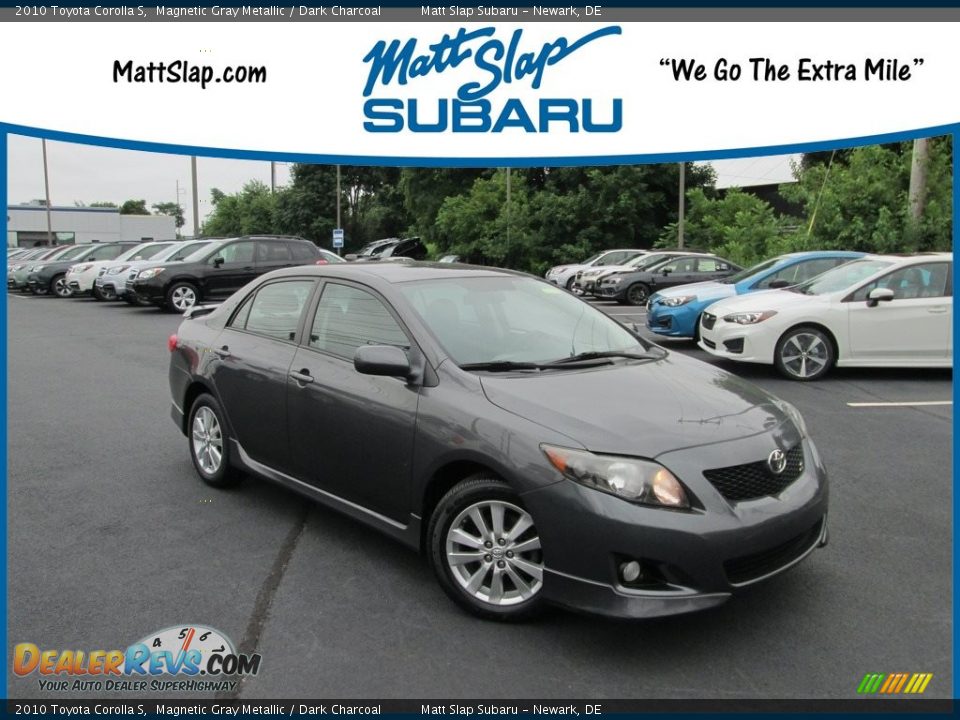 2010 Toyota Corolla S Magnetic Gray Metallic / Dark Charcoal Photo #1