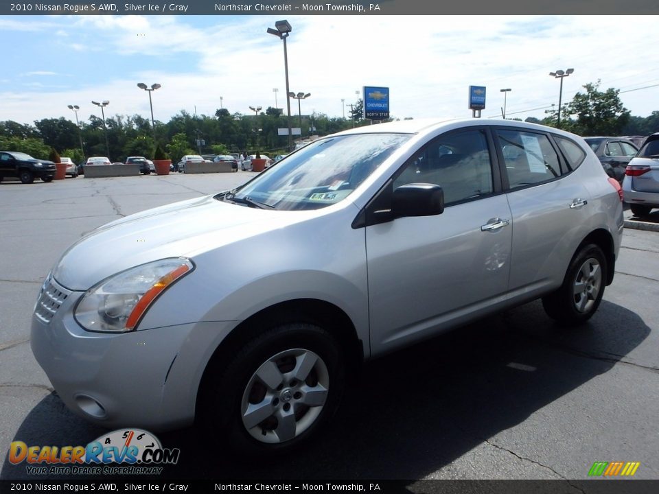 2010 Nissan Rogue S AWD Silver Ice / Gray Photo #1