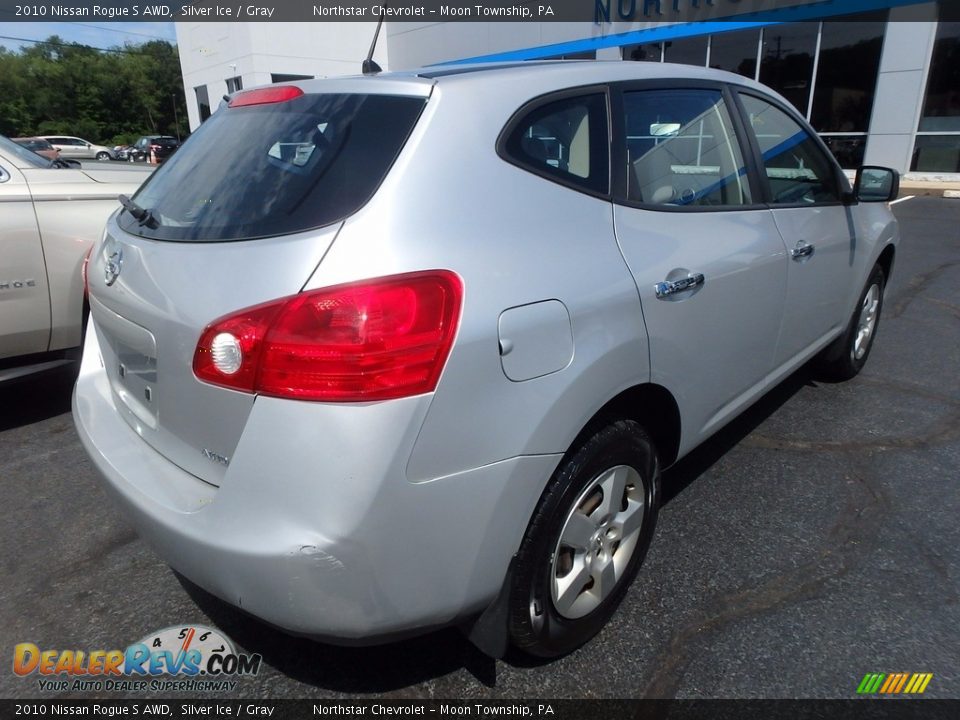 2010 Nissan Rogue S AWD Silver Ice / Gray Photo #4