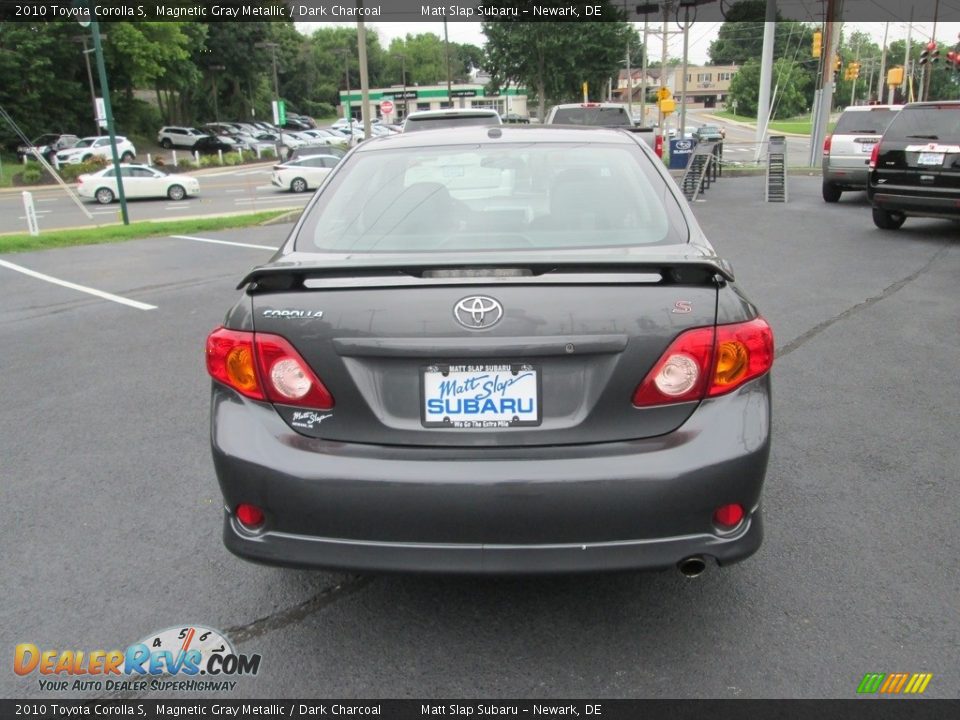 2010 Toyota Corolla S Magnetic Gray Metallic / Dark Charcoal Photo #7