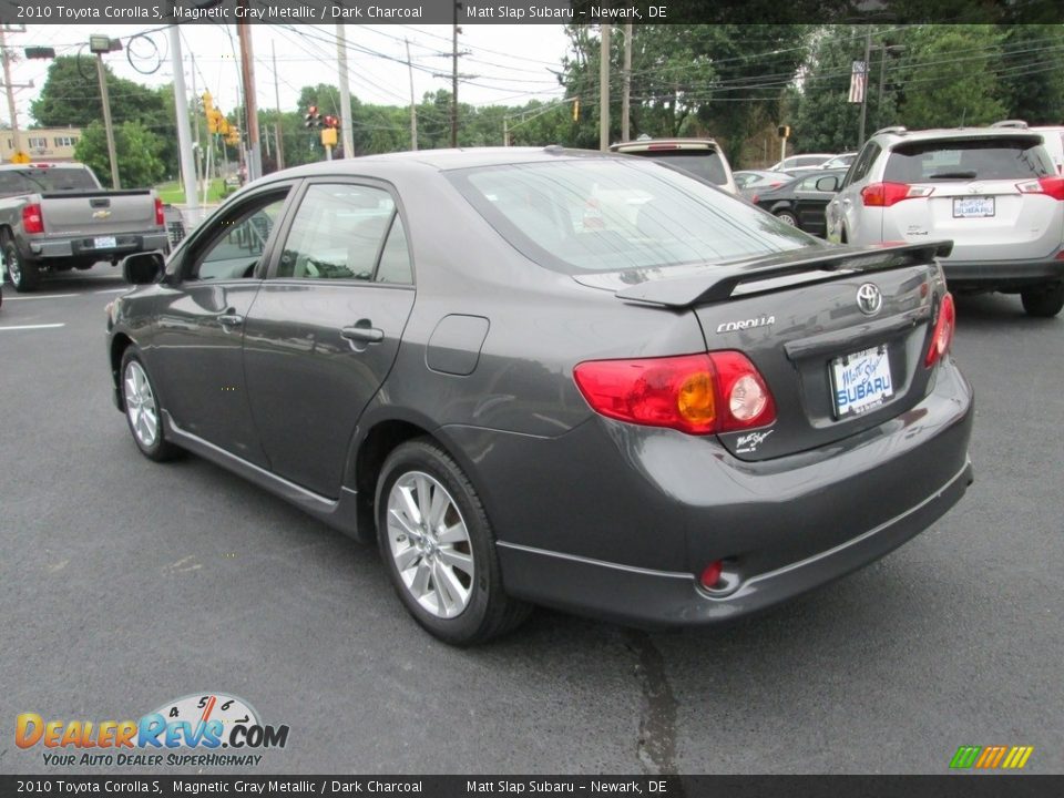 2010 Toyota Corolla S Magnetic Gray Metallic / Dark Charcoal Photo #8