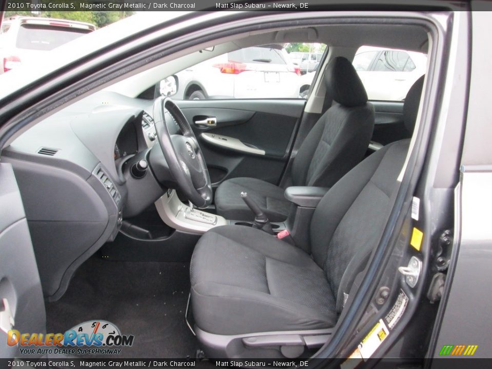 2010 Toyota Corolla S Magnetic Gray Metallic / Dark Charcoal Photo #12