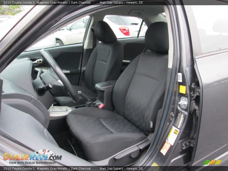 2010 Toyota Corolla S Magnetic Gray Metallic / Dark Charcoal Photo #15